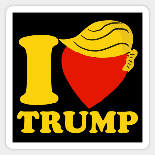 I Love Trump with Big Red Heart Magnet